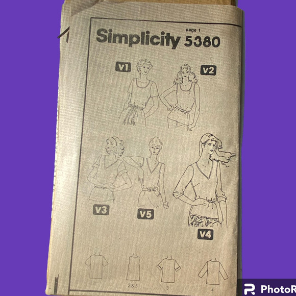 Simplicity 5380 Pattern Top Miss 18 & 20 Tank Classic Timeless Minimalist - Picture 2 of 7